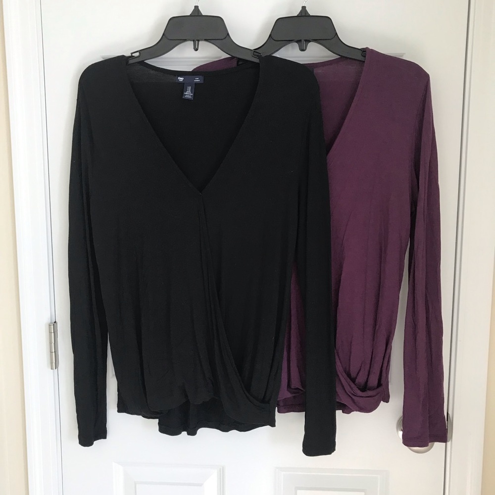 3 sinched/draped shirts